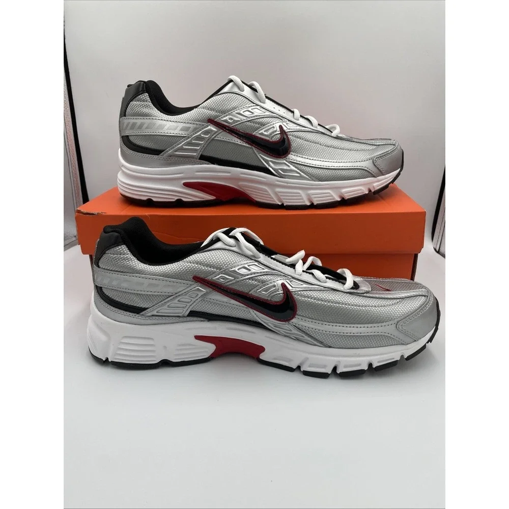 Men Sz 13 Nike Initiator Running Athletic Sneakers Metallic Silver (394055 001)